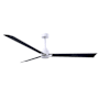 Matthews Fan Company Alessandra 72" 3 Blade Indoor Ceiling Fan Matte White / Matte Black