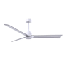 Matthews Fan Company Alessandra 56" 3 Blade Indoor Ceiling Fan Matte White / Brushed Nickel