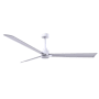 Matthews Fan Company Alessandra 72" 3 Blade Indoor Ceiling Fan Matte White / Brushed Nickel