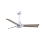 Matthews Fan Company Alessandra 42" 3 Blade Indoor Ceiling Fan Matte White / Gray Ash
