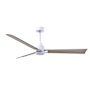 Matthews Fan Company Alessandra 56" 3 Blade Indoor Ceiling Fan Matte White / Gray Ash