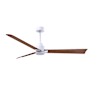 Matthews Fan Company Alessandra 56" 3 Blade Indoor Ceiling Fan Matte White / Walnut
