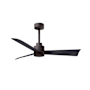 Matthews Fan Company Alessandra 42" 3 Blade Indoor Ceiling Fan Textured Bronze / Matte Black