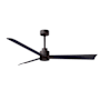Matthews Fan Company Alessandra 56" 3 Blade Indoor Ceiling Fan Textured Bronze / Matte Black