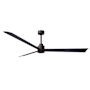 Matthews Fan Company Alessandra 72" 3 Blade Indoor Ceiling Fan Textured Bronze / Matte Black