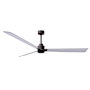 Matthews Fan Company Alessandra 72" 3 Blade Indoor Ceiling Fan Textured Bronze / Brushed Nickel