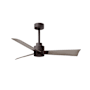 Matthews Fan Company Alessandra 42" 3 Blade Indoor Ceiling Fan Textured Bronze / Gray Ash