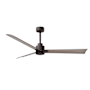 Matthews Fan Company Alessandra 56" 3 Blade Indoor Ceiling Fan Textured Bronze / Gray Ash