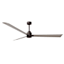 Matthews Fan Company Alessandra 72" 3 Blade Indoor Ceiling Fan Textured Bronze / Gray Ash