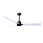 Matthews Fan Company Alessandra 56" 3 Blade Indoor Ceiling Fan Textured Bronze / Matte White