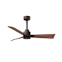Matthews Fan Company Alessandra 42" 3 Blade Indoor Ceiling Fan Textured Bronze / Walnut