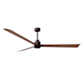 Matthews Fan Company Alessandra 72" 3 Blade Indoor Ceiling Fan Textured Bronze / Walnut