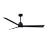 Matthews Fan Company Alessandra 56" 3 Blade Indoor Ceiling Fan Matte Black