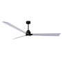 Matthews Fan Company Alessandra 72" 3 Blade Indoor Ceiling Fan Matte Black / Brushed Nickel