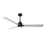 Matthews Fan Company Alessandra 56" 3 Blade Indoor Ceiling Fan Matte Black / Barnwood