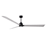 Matthews Fan Company Alessandra 72" 3 Blade Indoor Ceiling Fan Matte Black / Barnwood