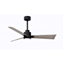 Matthews Fan Company Alessandra 42" 3 Blade Indoor Ceiling Fan Matte Black / Gray Ash