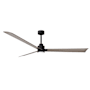 Matthews Fan Company Alessandra 72" 3 Blade Indoor Ceiling Fan Matte Black / Gray Ash