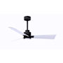 Matthews Fan Company Alessandra 42" 3 Blade Indoor Ceiling Fan Matte Black / Matte White