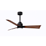 Matthews Fan Company Alessandra 42" 3 Blade Indoor Ceiling Fan Matte Black / Walnut