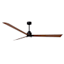 Matthews Fan Company Alessandra 72" 3 Blade Indoor Ceiling Fan Matte Black / Walnut