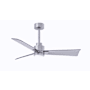 Matthews Fan Company Alessandra 42" 3 Blade Indoor Ceiling Fan Brushed Nickel