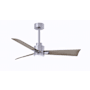 Matthews Fan Company Alessandra 42" 3 Blade Indoor Ceiling Fan Brushed Nickel / Gray Ash