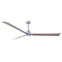 Matthews Fan Company Alessandra 72" 3 Blade Indoor Ceiling Fan Brushed Nickel / Gray Ash