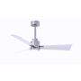 Matthews Fan Company Alessandra 42" 3 Blade Indoor Ceiling Fan Brushed Nickel / Matte White