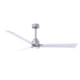 Matthews Fan Company Alessandra 56" 3 Blade Indoor Ceiling Fan Brushed Nickel / Matte White