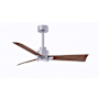 Matthews Fan Company Alessandra 42" 3 Blade Indoor Ceiling Fan Brushed Nickel / Walnut