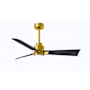 Matthews Fan Company Alessandra 42" 3 Blade Indoor Ceiling Fan Brushed Brass / Matte Black