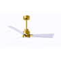 Matthews Fan Company Alessandra 42" 3 Blade Indoor Ceiling Fan Brushed Brass / Matte White