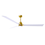Matthews Fan Company Alessandra 72" 3 Blade Indoor Ceiling Fan Brushed Brass / Matte White