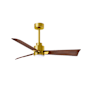 Matthews Fan Company Alessandra 42" 3 Blade Indoor Ceiling Fan Brushed Brass / Walnut