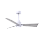 Matthews Fan Company Alessandra 42" 3 Blade Indoor Ceiling Fan Matte White / Barnwood