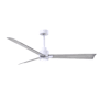 Matthews Fan Company Alessandra 56" 3 Blade Indoor Ceiling Fan Matte White / Barnwood