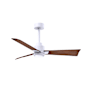Matthews Fan Company Alessandra 42" 3 Blade Indoor Ceiling Fan Matte White / Walnut