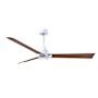 Matthews Fan Company Alessandra 56" 3 Blade Indoor Ceiling Fan Matte White / Walnut