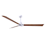Matthews Fan Company Alessandra 72" 3 Blade Indoor Ceiling Fan Matte White / Walnut