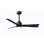 Matthews Fan Company Alessandra 42" 3 Blade Indoor Ceiling Fan Textured Bronze / Matte Black