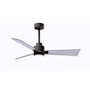 Matthews Fan Company Alessandra 42" 3 Blade Indoor Ceiling Fan Textured Bronze / Brushed Nickel