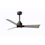 Matthews Fan Company Alessandra 42" 3 Blade Indoor Ceiling Fan Textured Bronze / Gray Ash