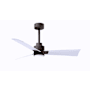 Matthews Fan Company Alessandra 42" 3 Blade Indoor Ceiling Fan Textured Bronze / Matte White