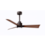 Matthews Fan Company Alessandra 42" 3 Blade Indoor Ceiling Fan Textured Bronze / Walnut