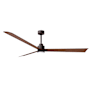 Matthews Fan Company Alessandra 72" 3 Blade Indoor Ceiling Fan Textured Bronze / Walnut