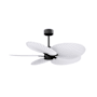 Matthews Fan Company Alessandra Tropical 48" 5 Blade Indoor / Outdoor Ceiling Fan Matte Black / Matte White