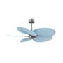 Matthews Fan Company Alessandra Tropical 48" 5 Blade Indoor / Outdoor Ceiling Fan Brushed Nickel / Light Blue