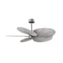 Matthews Fan Company Alessandra Tropical 48" 5 Blade Indoor / Outdoor Ceiling Fan Brushed Nickel / Barn Wood Tone