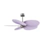 Matthews Fan Company Alessandra Tropical 48" 5 Blade Indoor / Outdoor Ceiling Fan Brushed Nickel / Lilac